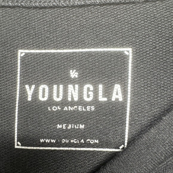 Black Embroidered‎ Wave Bird Graphic Sleeveless T Shirt YoungLA Medium - Picture 3 of 8